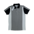 Vertical Tri Color Block Polo Shirt - Gray